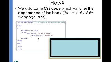 Year 8 - Lesson 2 - Formatting the Body Tag