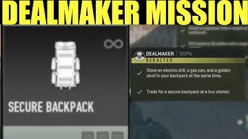 how to "trade for a secure backpack at a buy station" | DMZ dealmaker mission guide