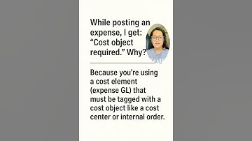 SAP Cost Object Required Error – Meaning & Fix #interview