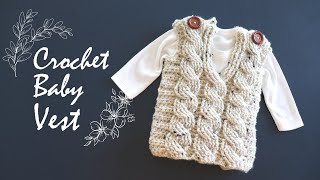 Download Lagu Crochet Easy Cable Baby Vest / All Sizes MP3