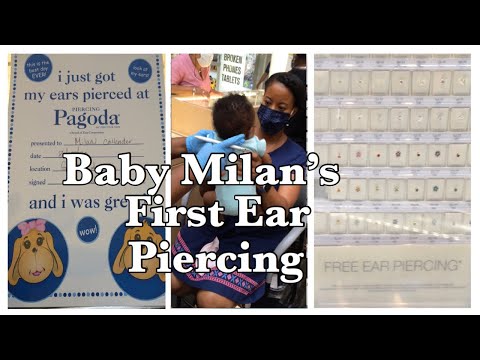 Baby Milan's first ear piercing | Mom Vlog