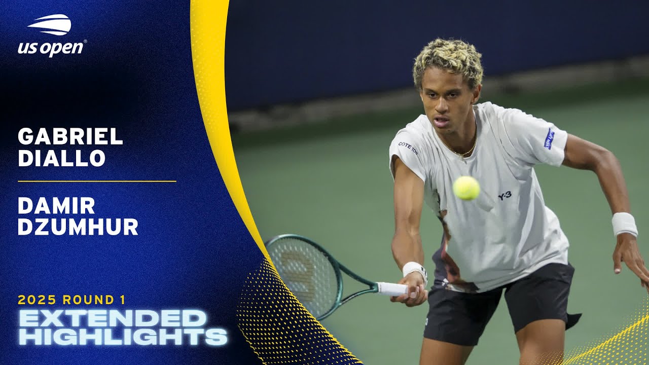 Gabriel Diallo vs. Damir Dzumhur Extended Highlights 2025 US Open