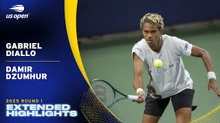 Gabriel Diallo vs. Damir Dzumhur Extended Highlights | 2025 US Open Round 1