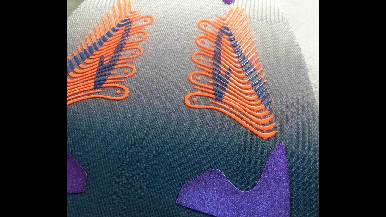 Shoes upper silicone ink screen printing