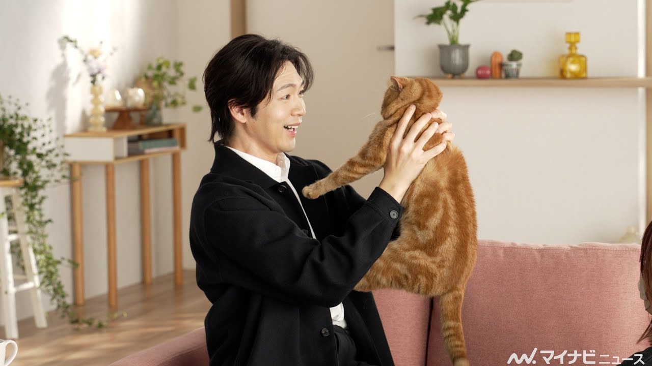 松下洸平、猫と戯れる姿にキュン！爽やかな笑顔に注目 2026年の目標も明かす なないろ生命保険新CM &メイキング&インタビュー公開