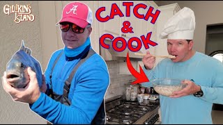 Sheepshead "Catch & Cook". West Indies Salad you can make with ANY fish!!!!