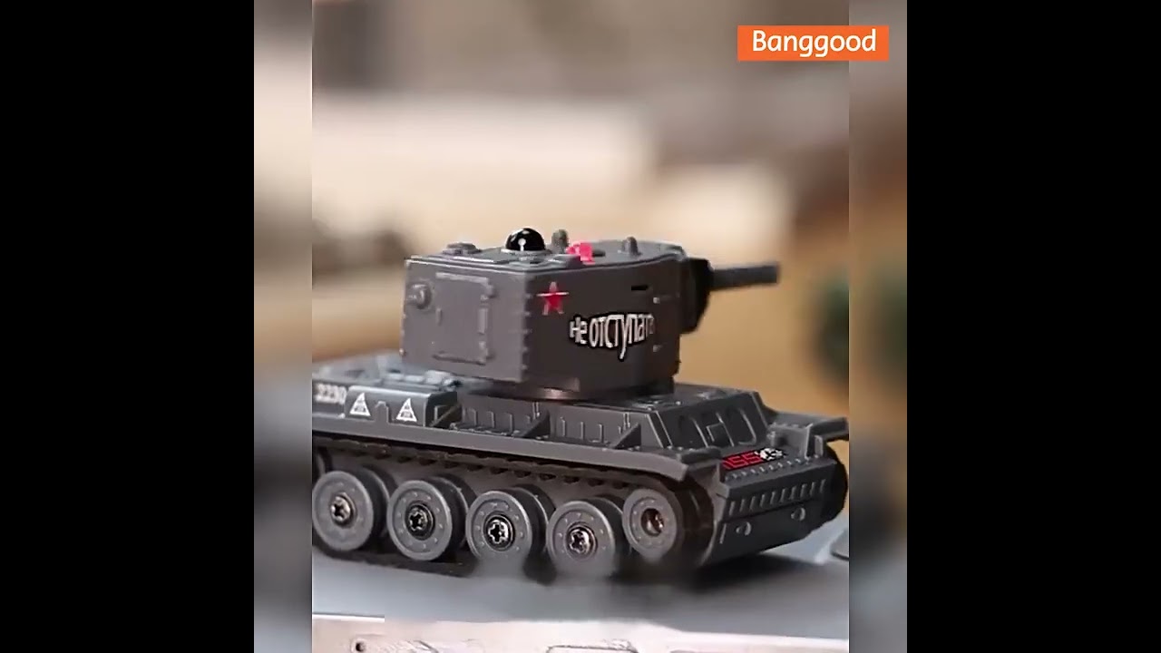 Epic Desktop Tank Battle! Tiny 1/64 RC Tank with Infrared Combat & Rotating Turret