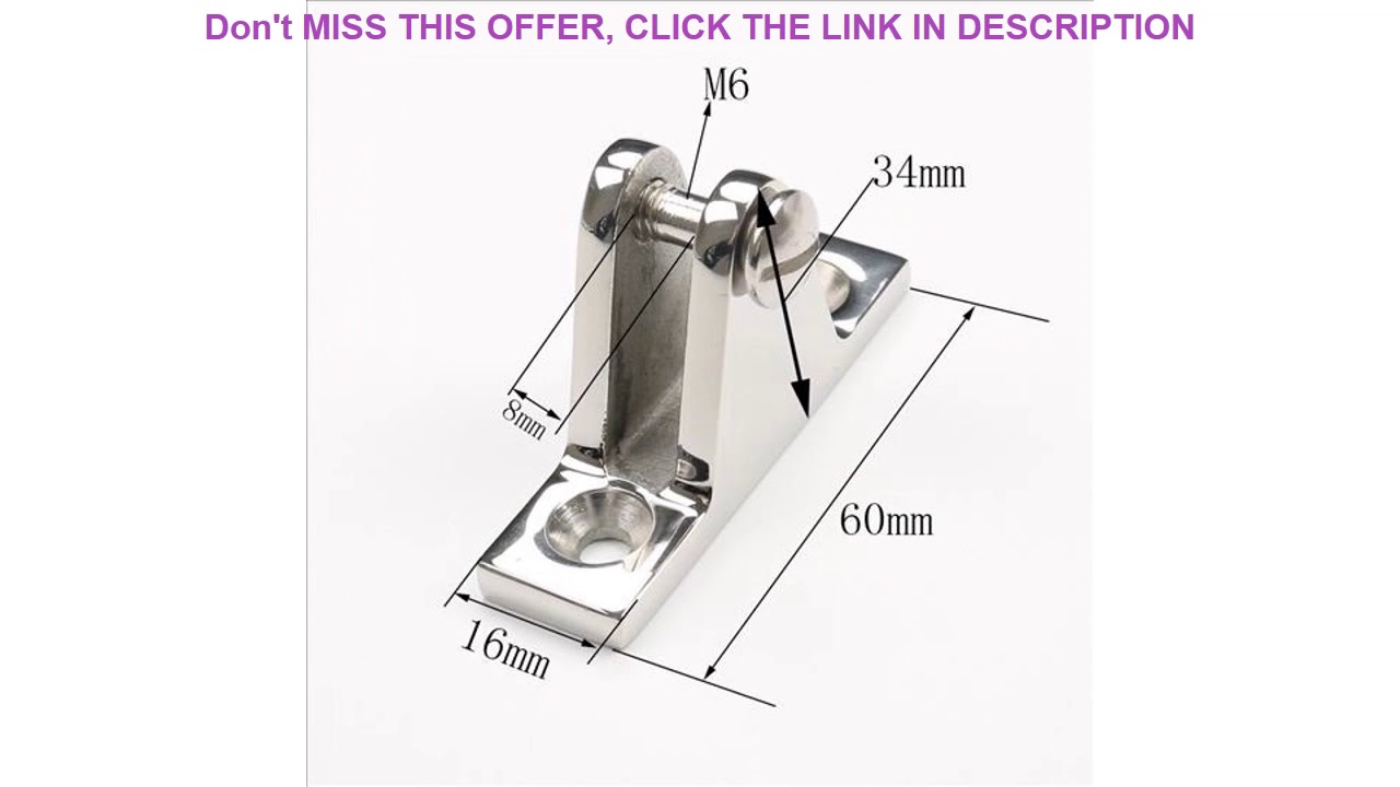 Bimini Top Fitting Marine Grade 316 Stainless Steel Slide Sleeve Cap Base Mount Hinge Sets Yacht B