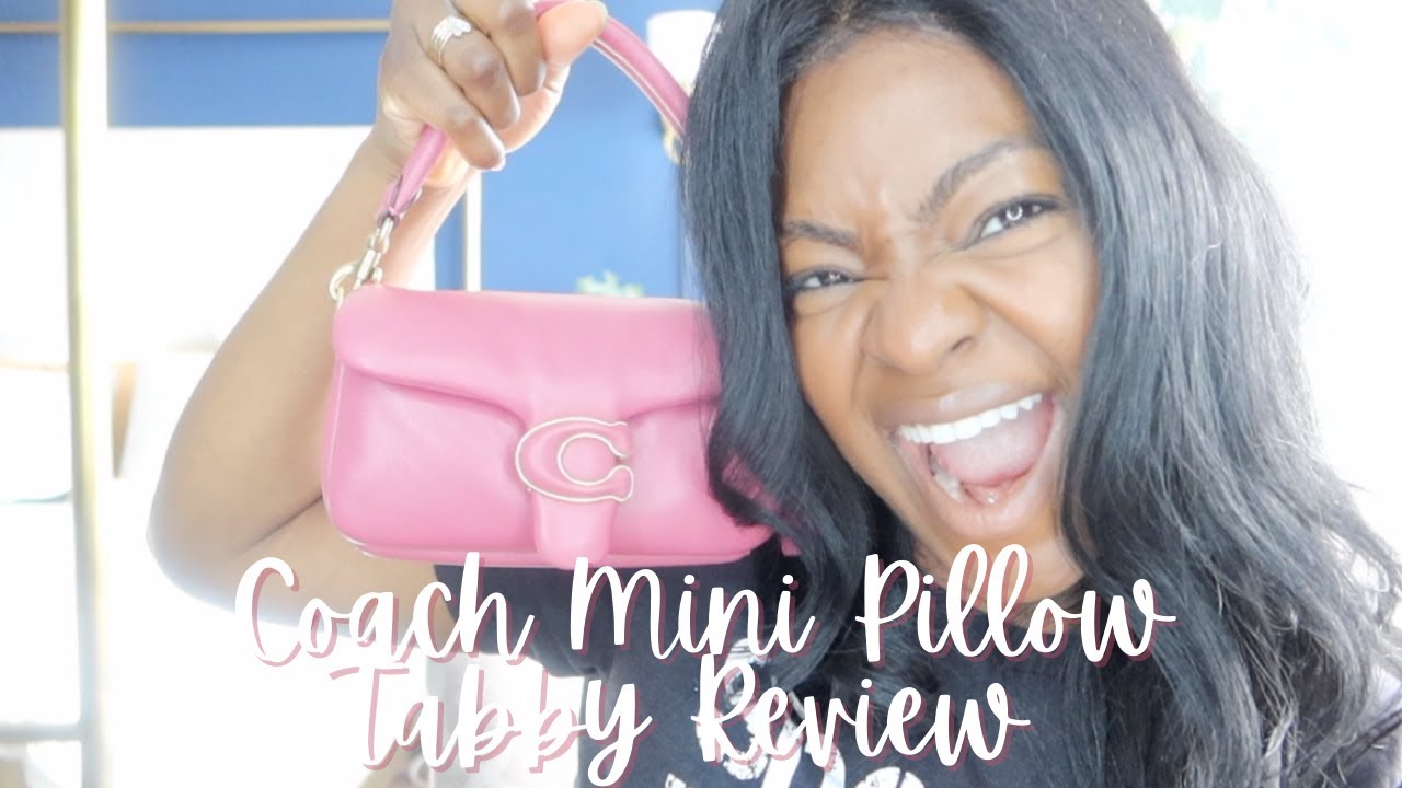 COACH MINI PILLOW TABBY 18 IN ROUGE: What Fits & Where It's Not