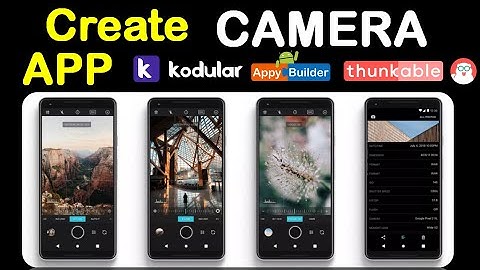 How to make Camera Application in kodular,appybuilder.