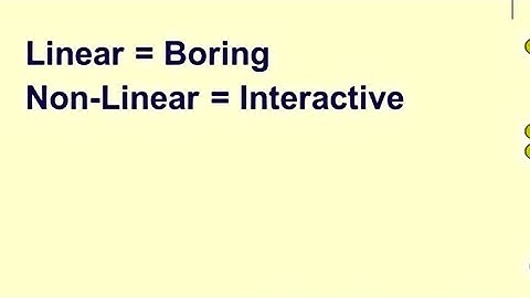 What is linear presentation and non linear presentation