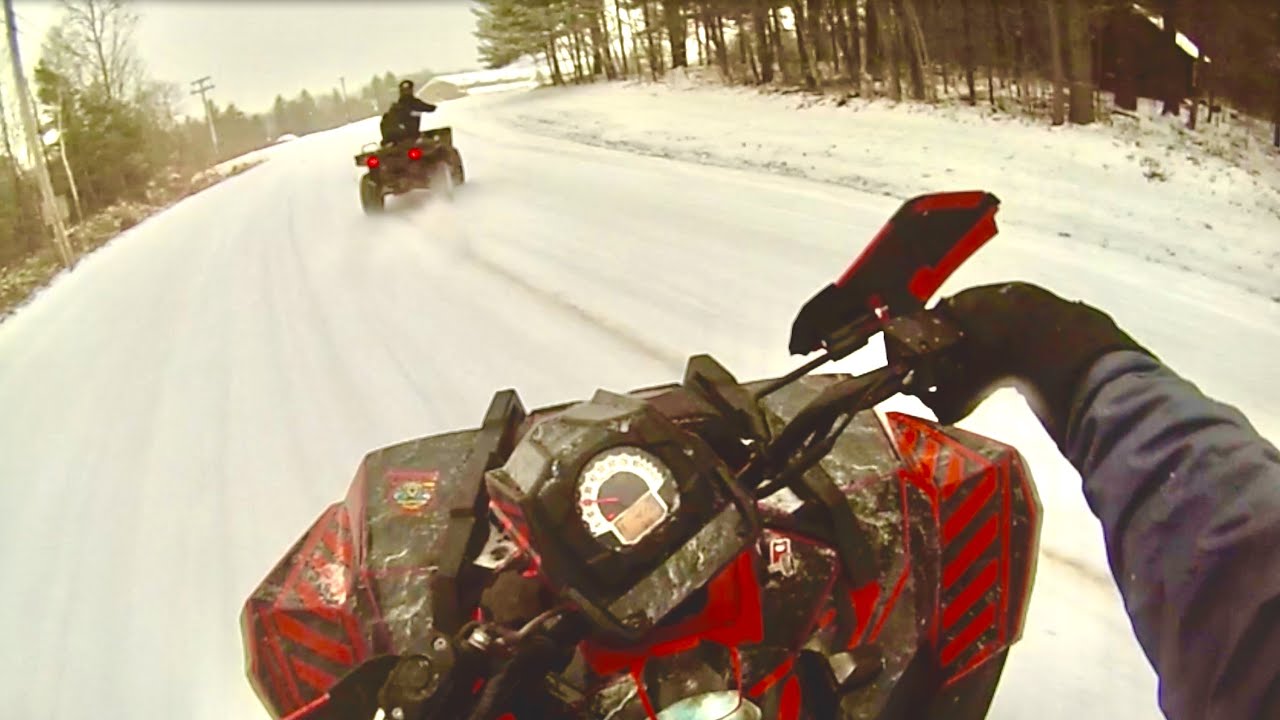 Polaris sportsman 570 vs Polaris scrambler 850(snow race)