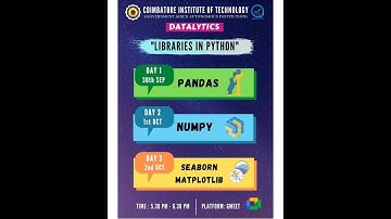 Datalytics CIT - |Libraries in Python| |PANDAS| -DAY 1