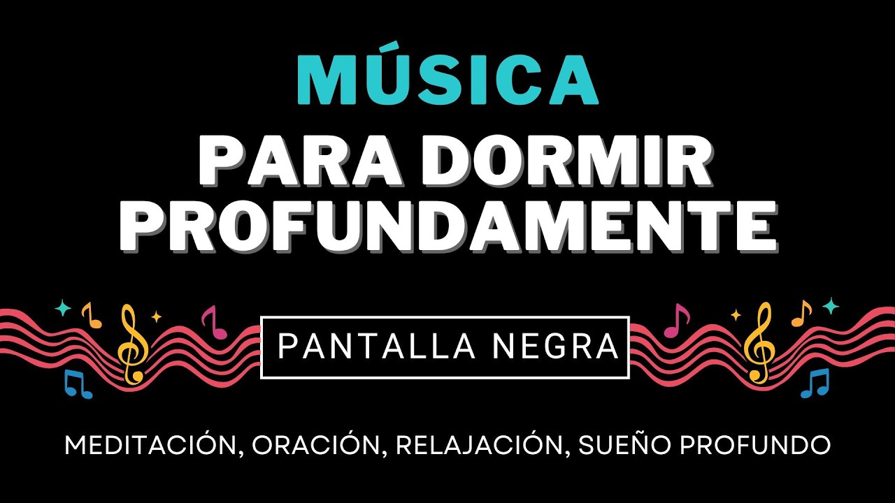 Música de Piano Suave para Dormir PANTALLA NEGRA | Insomnio, Estrés y Meditación 😴