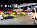 Street racers shut down the gas station