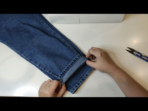 Как в домашних условиях подшить джинсы видео
