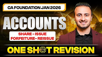 Accounts: Shares – Issue, Forfeiture & Reissue | One-Shot Revision | CA Foundation Jan 2026