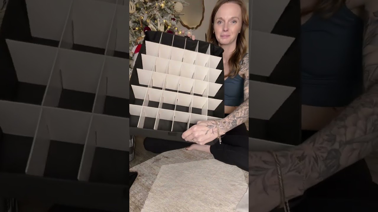 You can fit 72 ornaments in this ornament storage container and it is waterproof so that way they