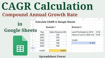 How to Calculate CAGR in Google Sheets
