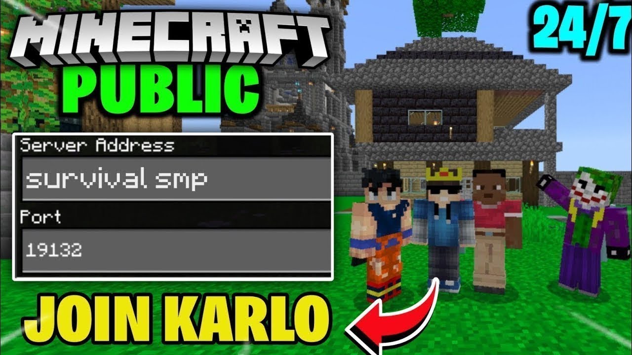 Minecraft Public Smp Live | 24/7 Public Server | Java + Pe | # ...