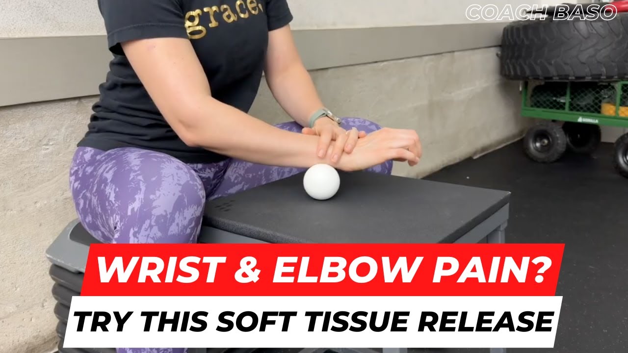 Soft Tissue Release for Wrist, Forearm & Elbow | Lacrosse Ball Massage for Tendonitis | Coach Baso