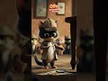 Hungry Cat Finds Its Breakfast... Under the Table! 😏🐾 #funny #animation  #cuteanimal #cat #cartoon