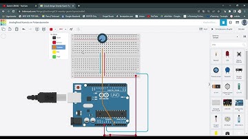 Tinkercad İle Arduino Ders 5A Analog Değer Okuma Potansiyometre   Seri Haberleşme