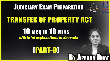 Transfer of Property Act ( Part 9) l Multiple Choice Questions l Judiciary Prelims Preparation l