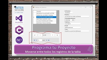 Visual C# 4. Moverse entre los registros, insertar botones de desplazamiento y conteo de registros.
