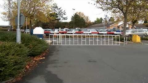 Security Traffic Barrier with Access control used with an Automated Entry System.