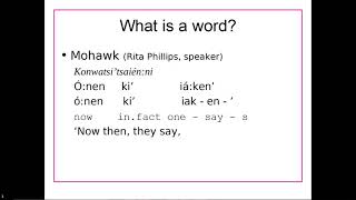 LING 101 UNM - Morphology part 1