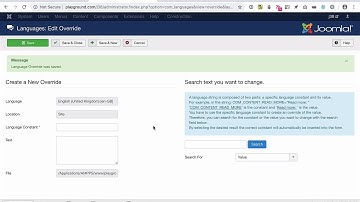 How to add Joomla! language override