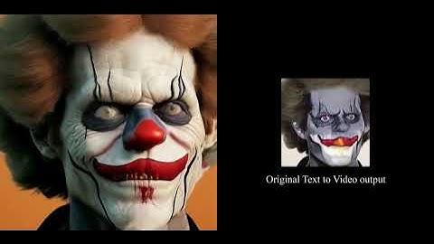 CLOWN COMPARE - Text 2 Video fed through my temporal consistency method.
