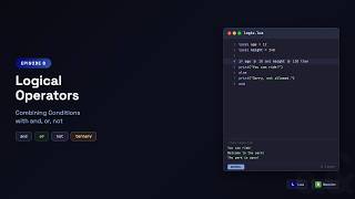 Learn Lua in Neovim: Logical Operators — and, or, not & Ternary Idiom | Episode 8 Details