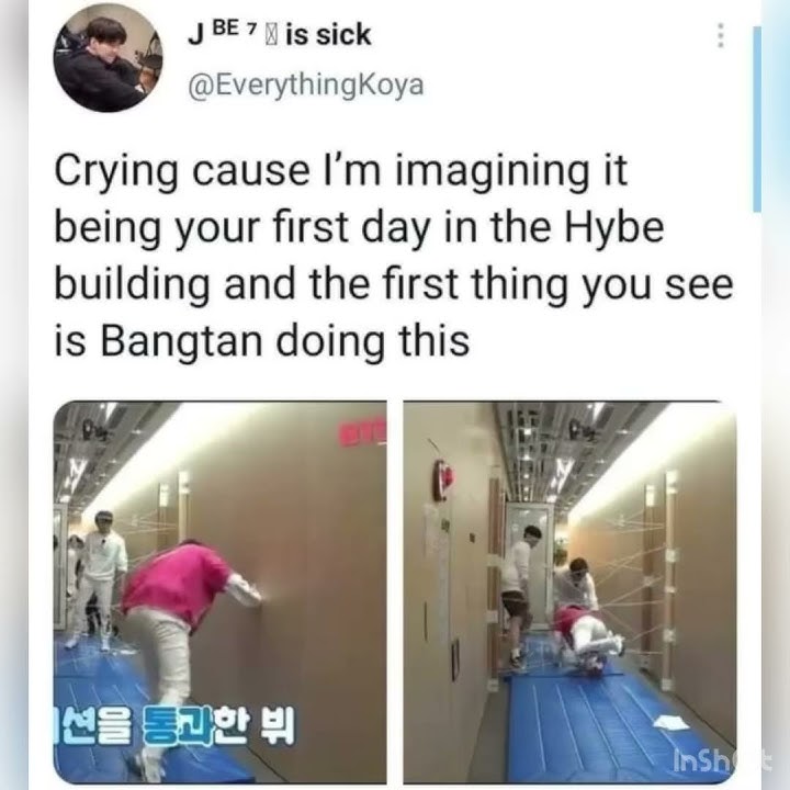 If you enter hybe building and see bts doing this😭💙