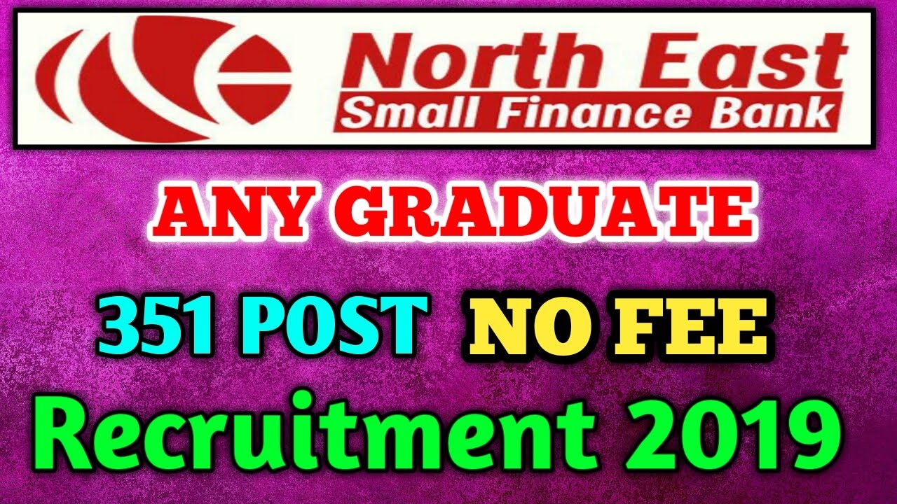North East Small Finance Bank Recruitment 2019 | No Fee | Any Graduate |