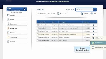 ACORD Forms - How to Delete an Invoice - Choices Software