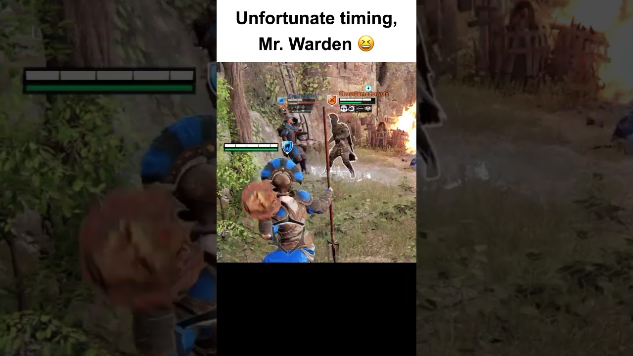 Rather unfortunate timing there, Mr. Warden 😂 