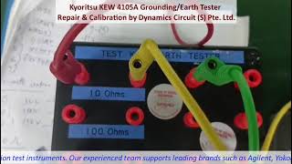 Kyoritsu KEW 4105A Grounding/Earth Tester Repair & Calibration by Dynamics Circuit (S) Pte. Ltd.