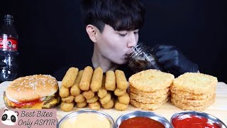 Best Bites Only Asmr Mcdonalds Cheeseburger, Hash Browns & Cheese Sticks Kyokwang Tv