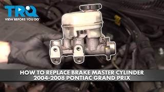 How to Replace Brake Master Cylinder 2004-2008 Pontiac Grand Prix