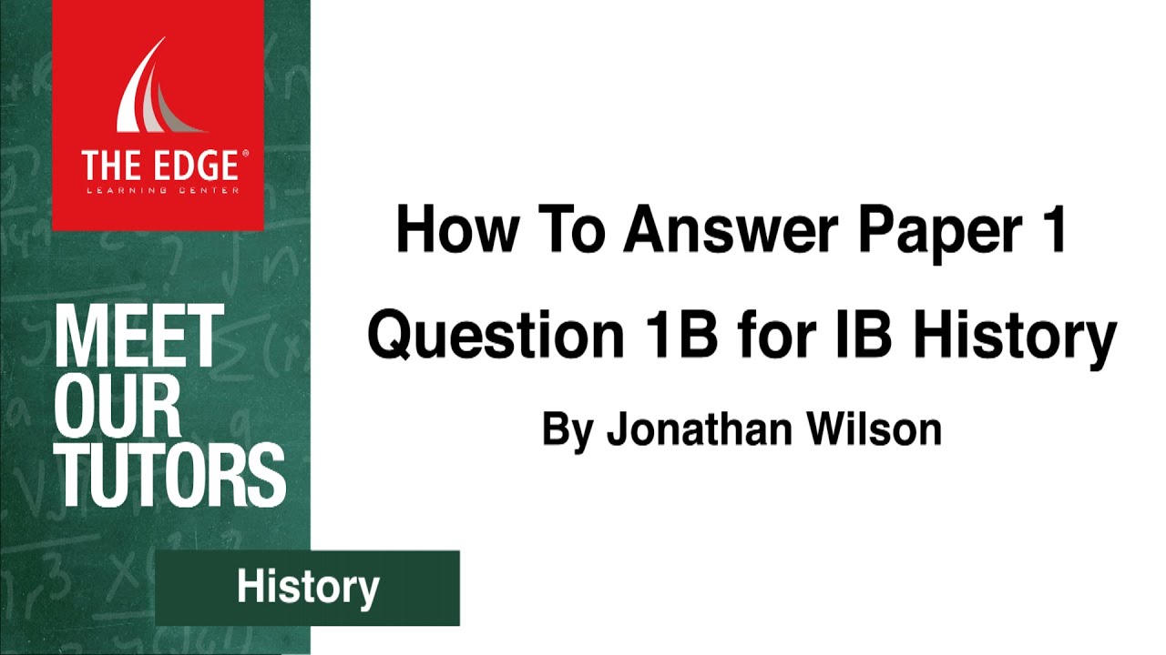 how to write paper 1 history ib