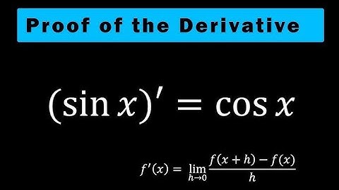 How to prove derivative of sin inverse x.