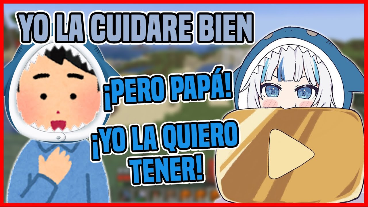 Papa-Shark quiere quedarse con la placa de oro de Gura - Hololive