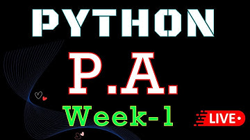 Python | Practice Assignment | Week-1
