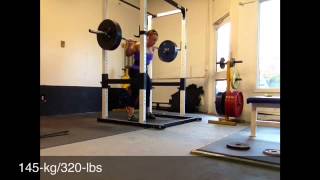 131002 145-kg/320-pound Squat