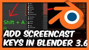 How To Add Screencast Keys In Blender 3.6