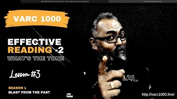 VARC1000(Season 1) RC Lesson #3: The Tone of the Passage