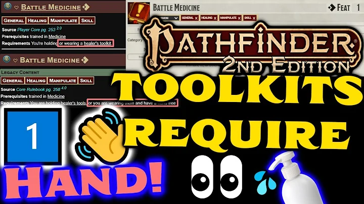 PF2e Battle Medicine = Free Hand! (Wearing Toolkits) | PF2e Rules