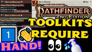 PF2e Battle Medicine = Free Hand! (Wearing Toolkits) | PF2e Rules